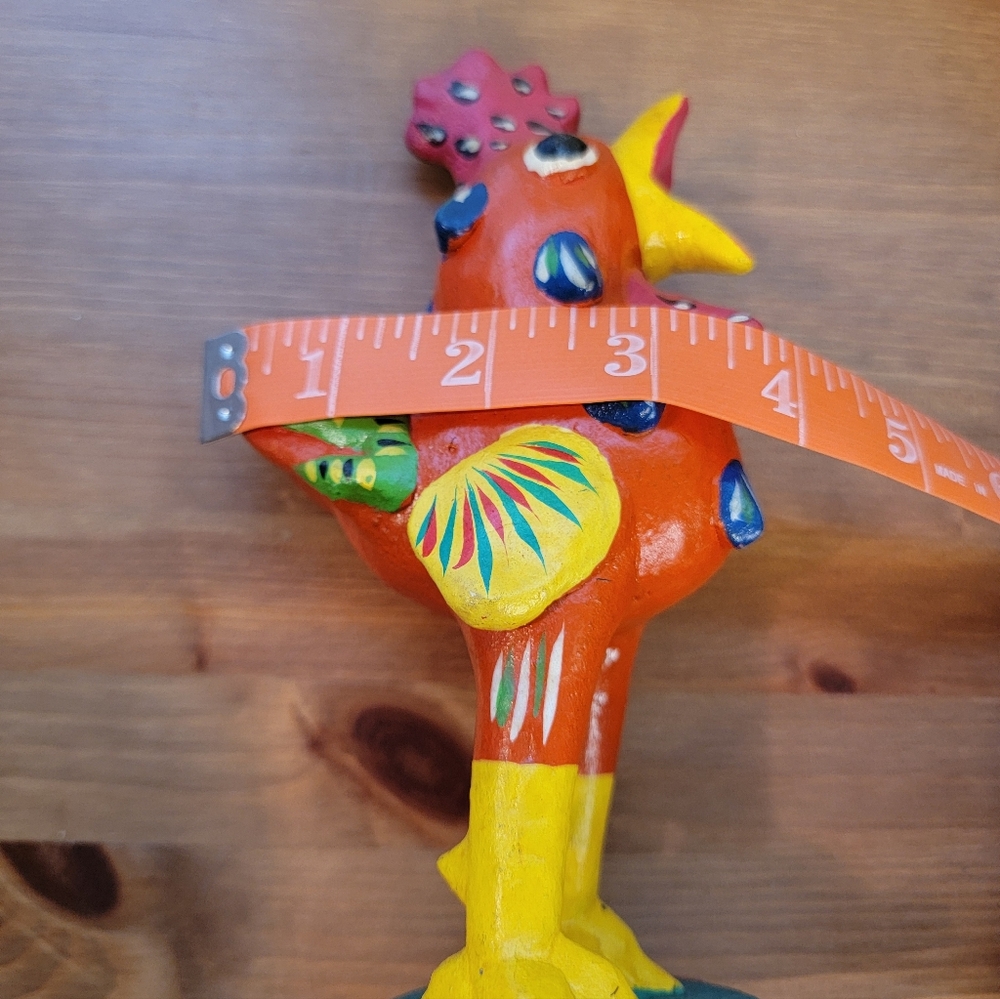 Mexican Folk Art Rooster Signed Ortega - Picture 8 of 10